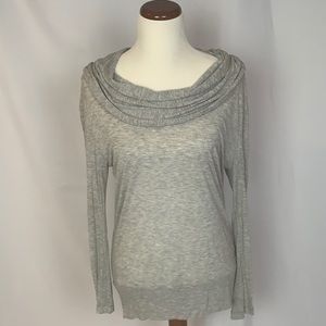 Soft Joie gray white Heather hooded top Medium